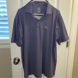 Rhoback men’s polo, size large, dogs with tennis balls design. EUC